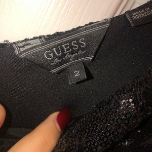 black guess cocktail dress